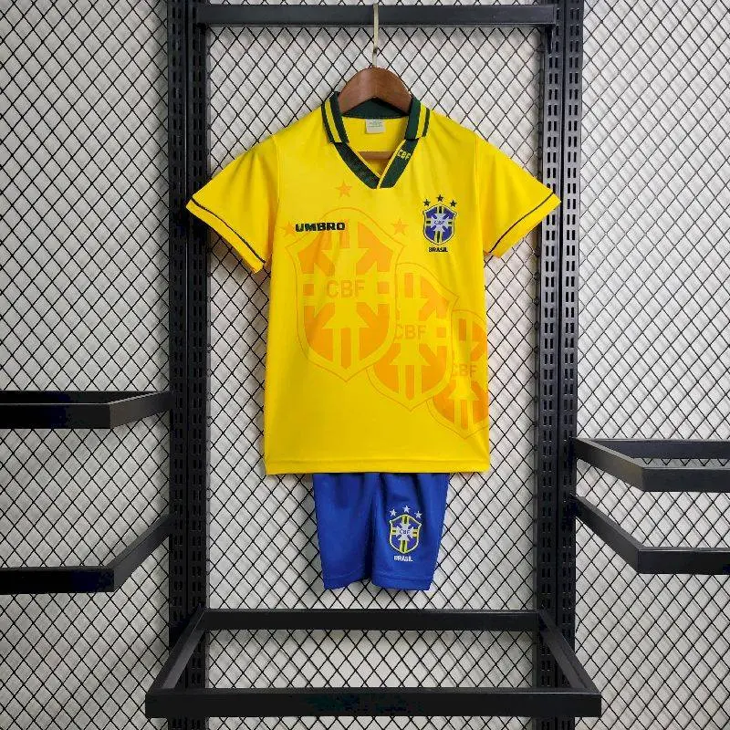 Retro Brazil 1994 Home Kids Kit